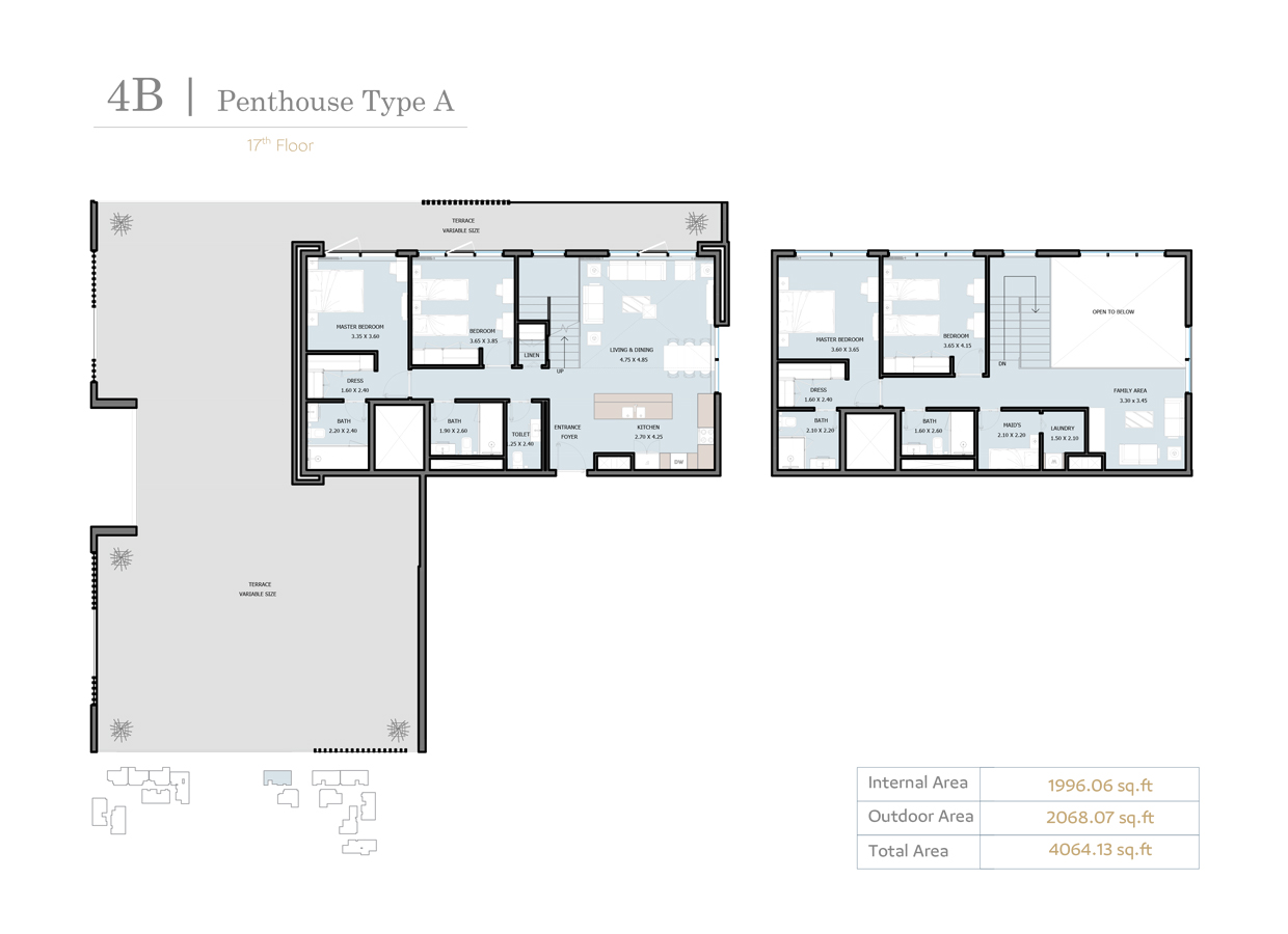 4 BR ( Penthouse )